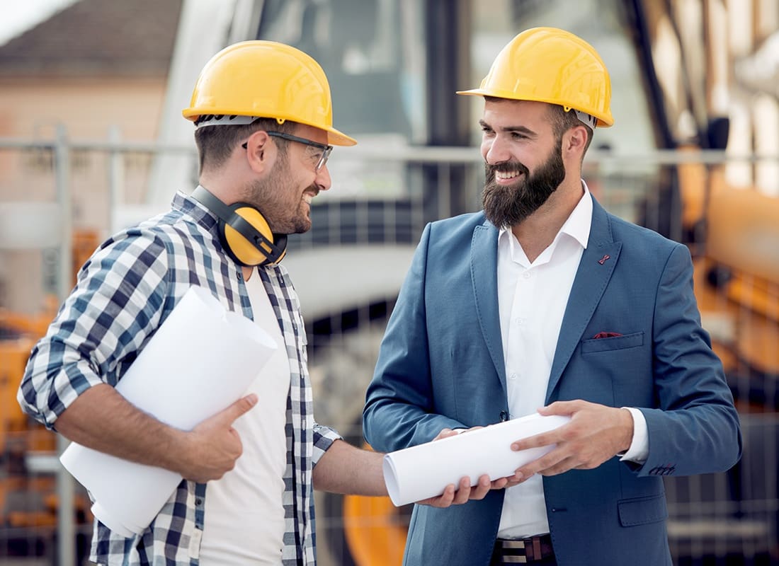 Insurance by Industry - Contractor and Developer Talking at a Site