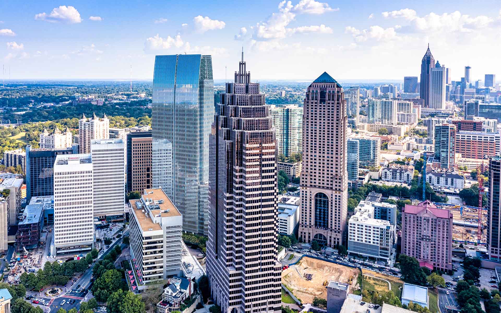 Santa Cruz Financial Services LLC - Aerial View of Business Buildings in Georgia